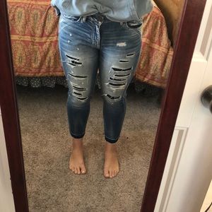 American Eagle hi-rise jegging crop "superstretch"